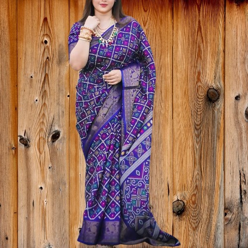 Half Silk Saree with Blouse Piece